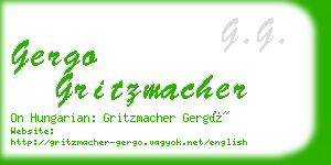 gergo gritzmacher business card